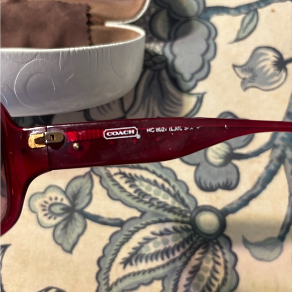 Coach Burgundy Women's Sunglasses - Picture 3 of 5